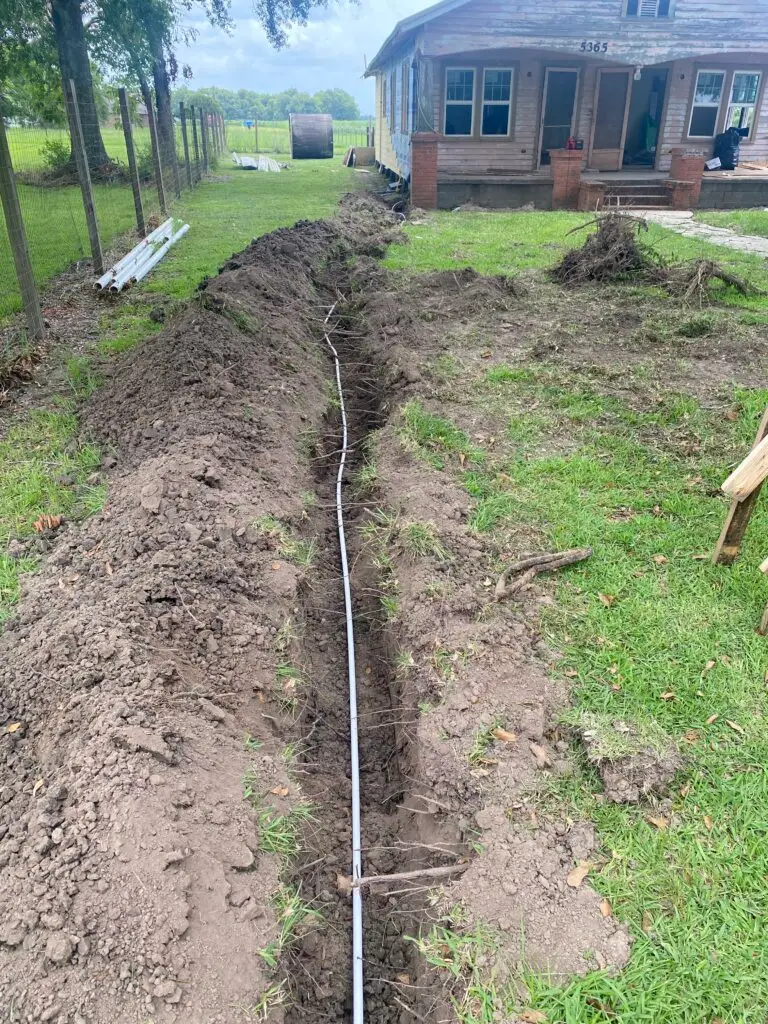 New water line and shutoff valve installed for a remodel project in Parks, Louisiana