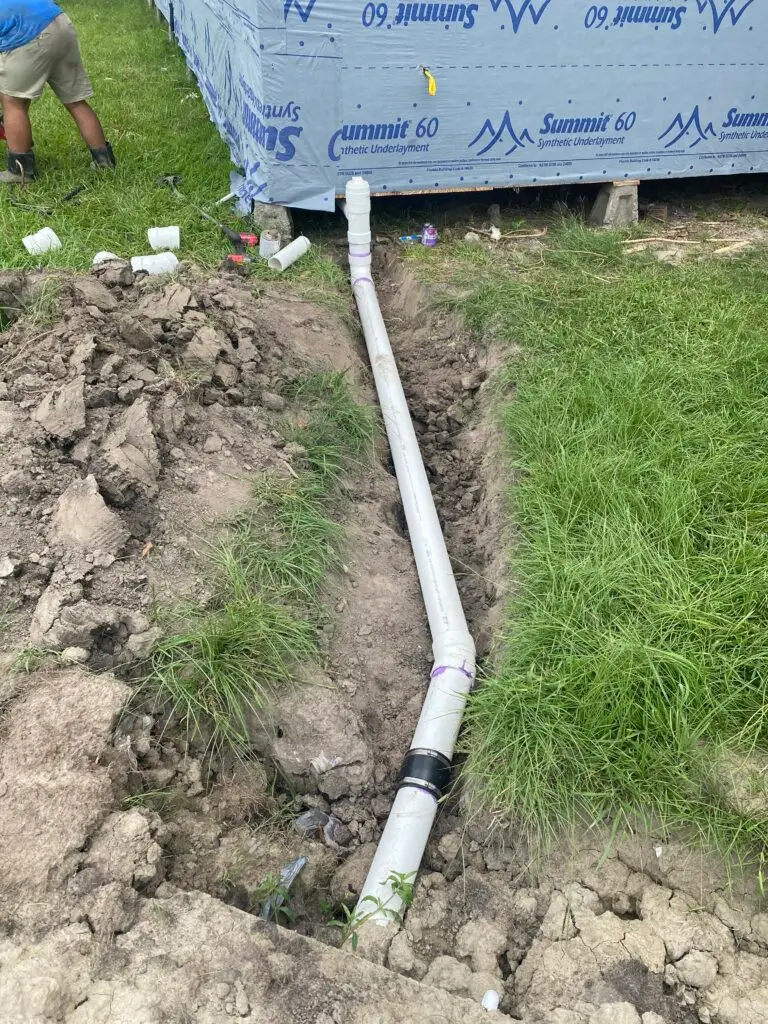 Sewer line installed during a remodel project in Parks, Louisiana