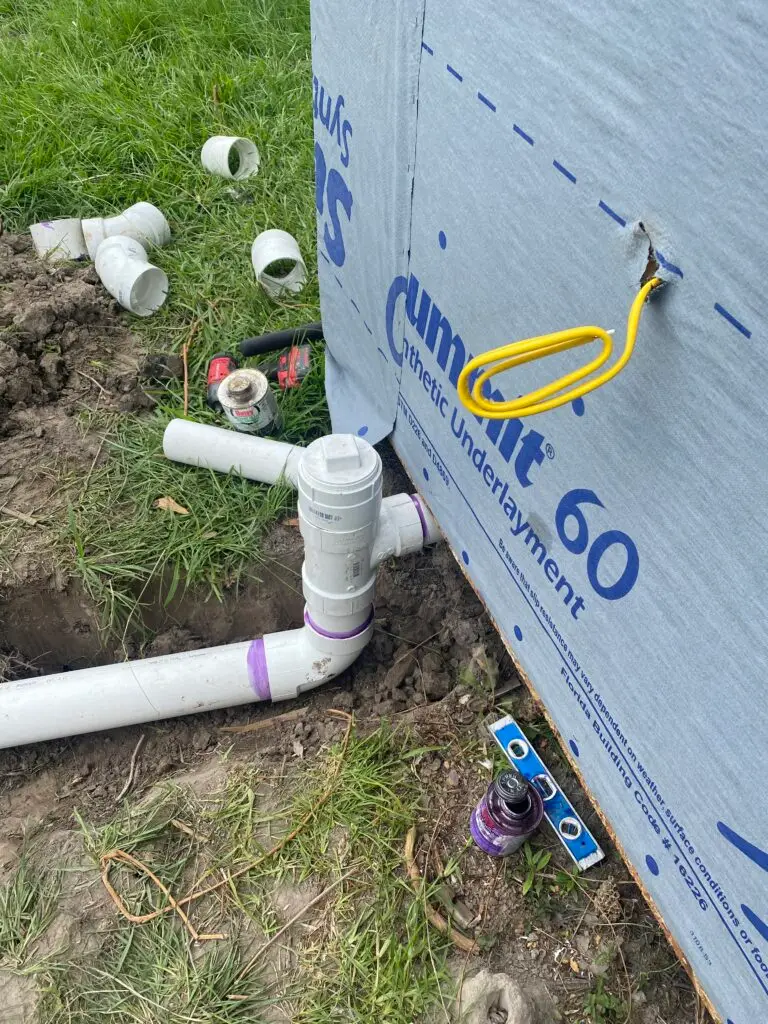 New sewer piping installed during a remodel project in Parks, Louisiana