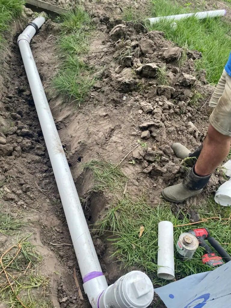New sewer line installation for a remodel project in Parks, Louisiana