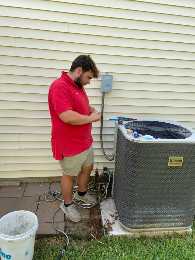 Plumbing work during an outdoor hose bibb replacement in Lafayette, Louisiana