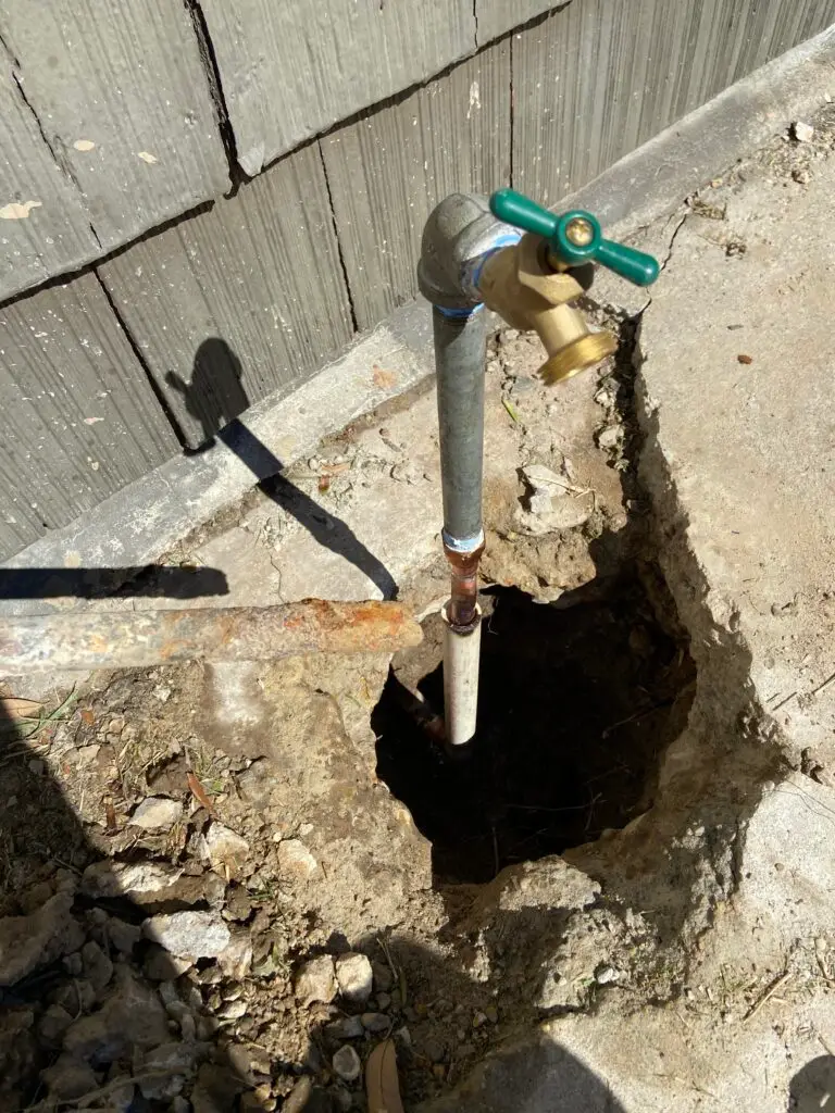 Copper water pipe repair under a concrete slab in New Iberia, Louisiana