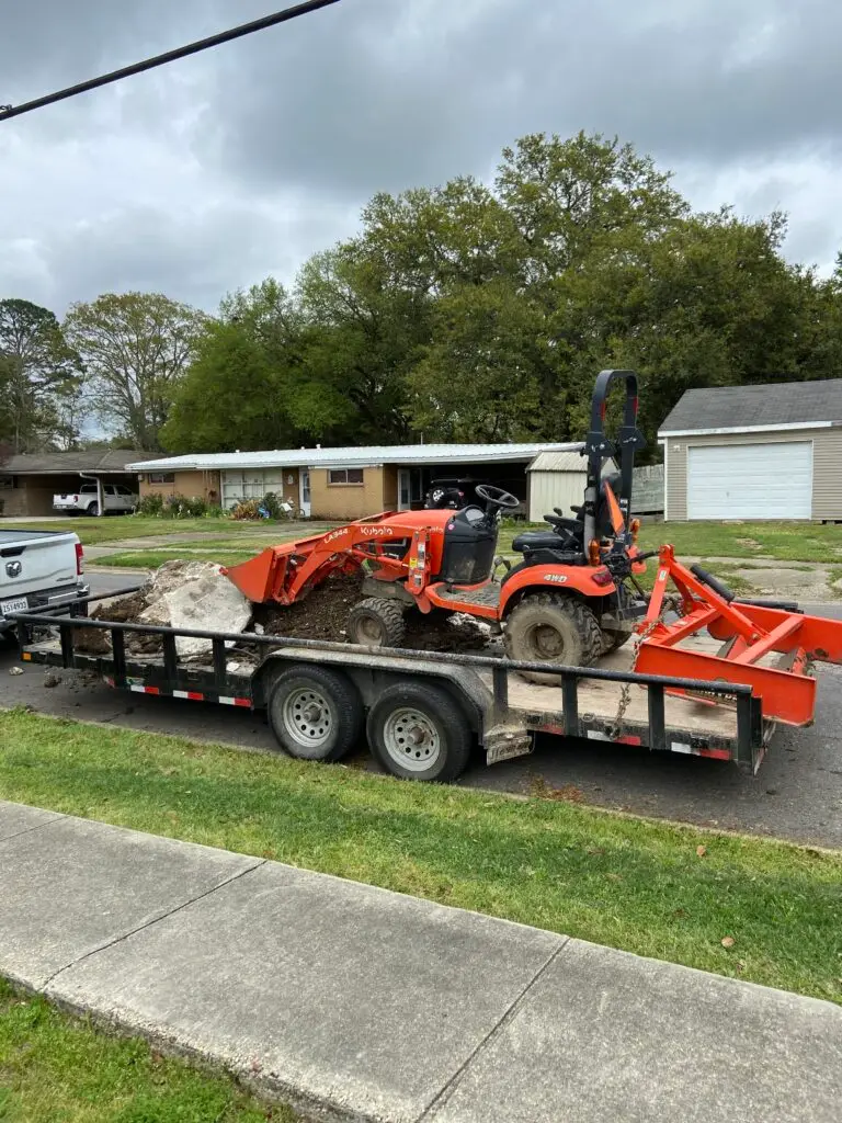 New sewer piping installed during a sewer line replacement in New Iberia, Louisiana