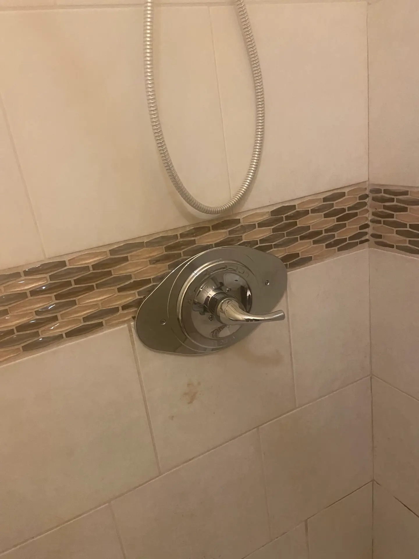 After photo of a completed shower faucet replacement in New Iberia, Louisiana