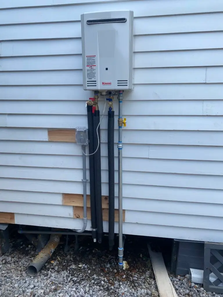 Completed tankless water heater installation by Michael B Plumbing in New Iberia, Louisiana
