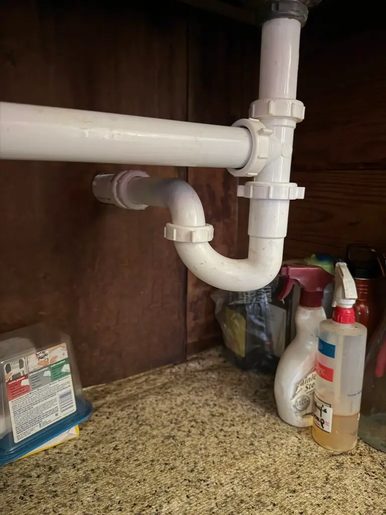Completed kitchen sink drain-line replacement in New Iberia, Louisiana